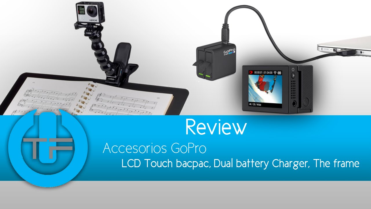 Accesorios GoPro Hero 4 - LCD Touch, Battery Charge, Frame - YouTube