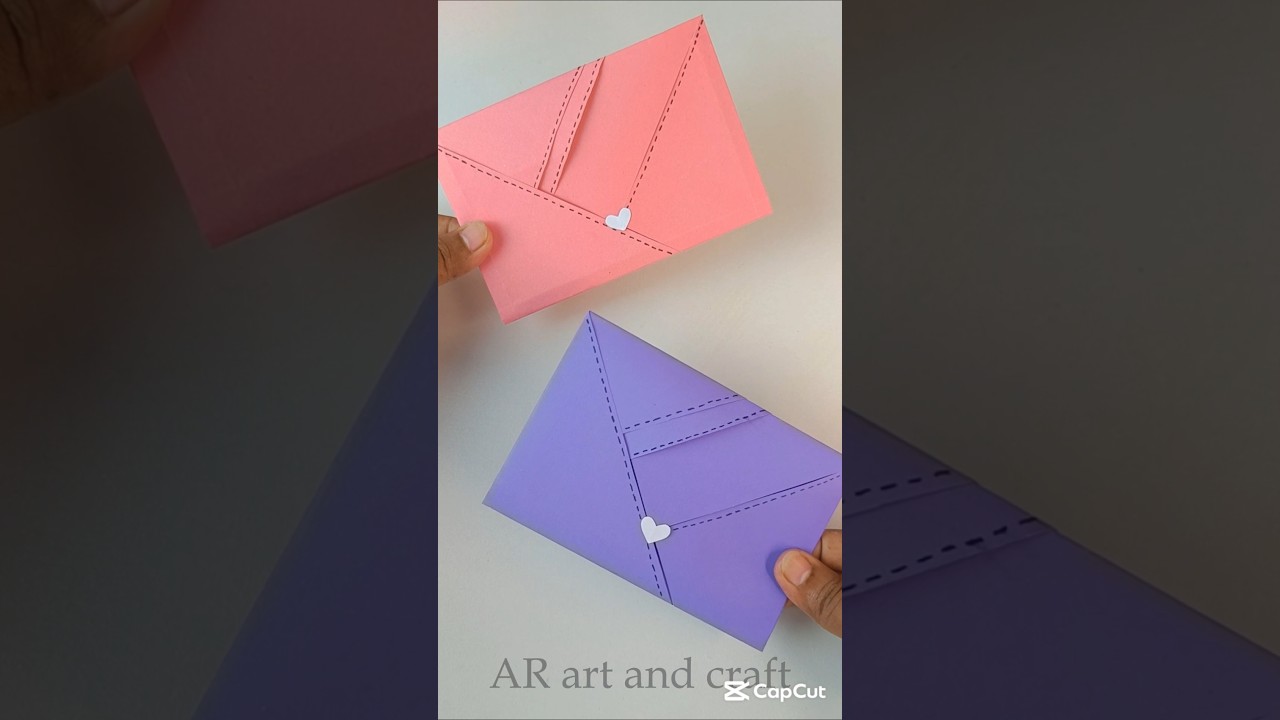 How to make an envelope without glue💕 