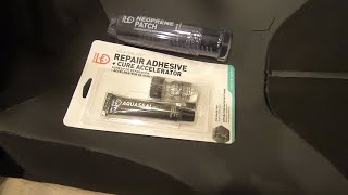 How to Repair a Wetsuit with Gear Aid Aquaseal Repair Adhesive and Gear Aid Neoprene Patch #surfing