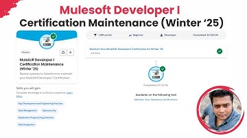 MuleSoft Developer I Certification Maintenance (Winter 