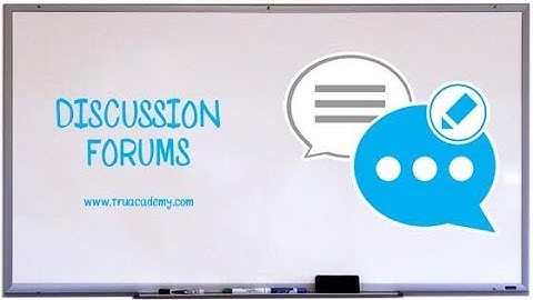 Feature video - Discussion forums