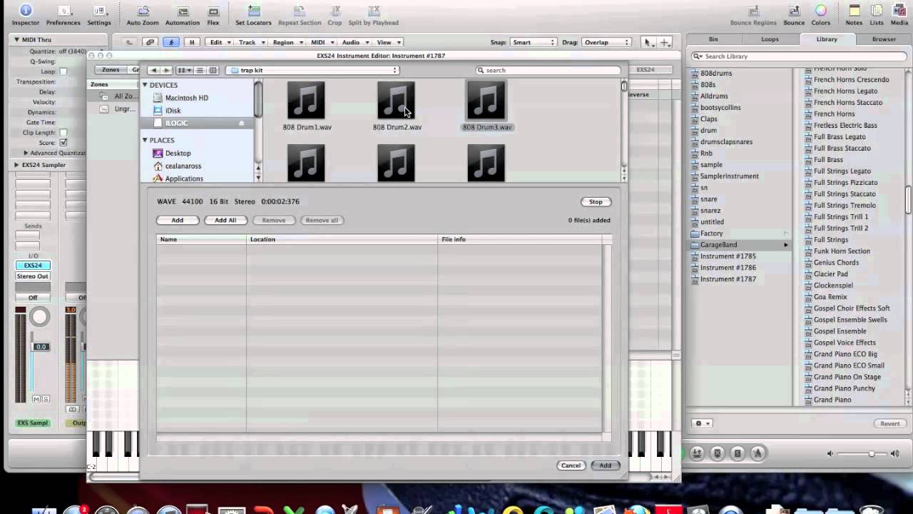 Logic 9 Tutorial[How to Load Drum kits in Logic]