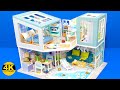 DIY Miniature House with Bedroom, Kitchen, Living room, Mega Pool