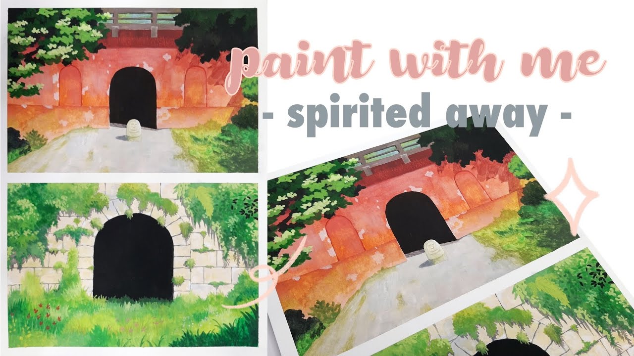Paint with me : Ghibli scene Spirited Away, Himi Miya jelly gouache ...