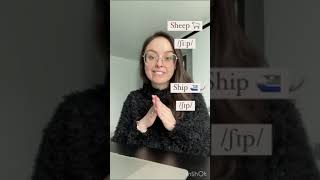 English pronunciation lesson 🗣️: sheep VS ship