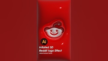 MCD - 3D Inflate Reddit logo in Adobe Illustrator tutorial #shorts #mcddesigner #mcd #illustrator