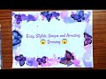 💥 Easy And Amazing Border Design | Butterfly Project Border 8/💯 | #art | #drawing | Purabi N Art