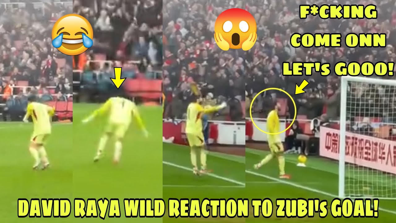 😲VIDEO:David Raya Running Helter-Skelter Across Pitch To Celebrate Zubi ...