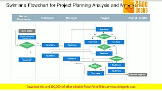 Swimlane Flowchart For Project Planning Analysis And Management Ppt Powerpoint Presentation Portfoli