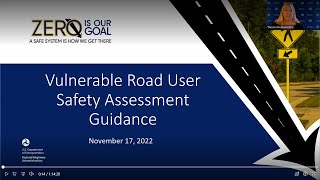 Vulnerable Road User Safety Assessment Guidance