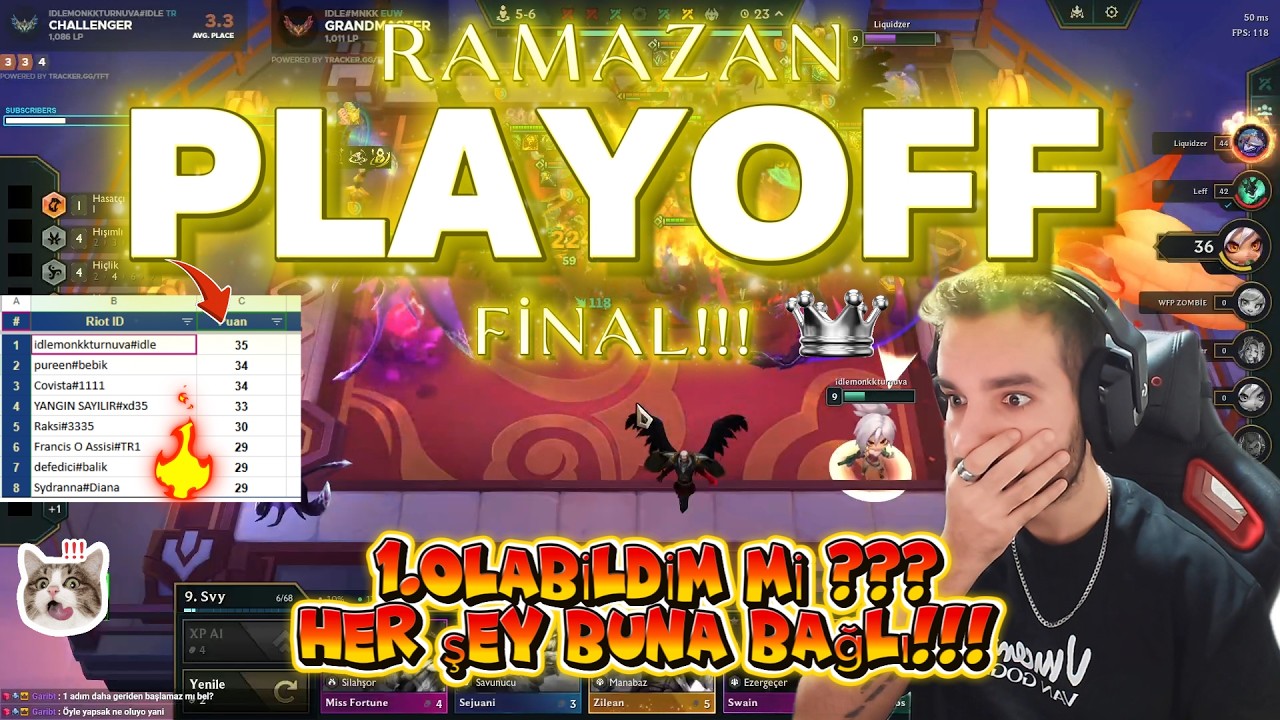PLAYOFF FİNAL!! HER ŞEY BU MAÇA BAĞLI! YOK BOYLE LOBİ!!  | PLAYOFF FİNAL |  SET 16 TFT