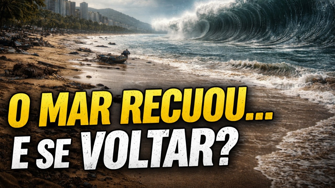 🌊O mar recuou em Santos e Praia Grande… e isso sempre assusta. Mas por quê?