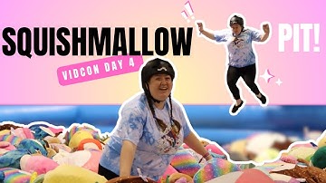 Jumping into the Giant Squishmallow Pit! | Vidcon Day 4 Vlog