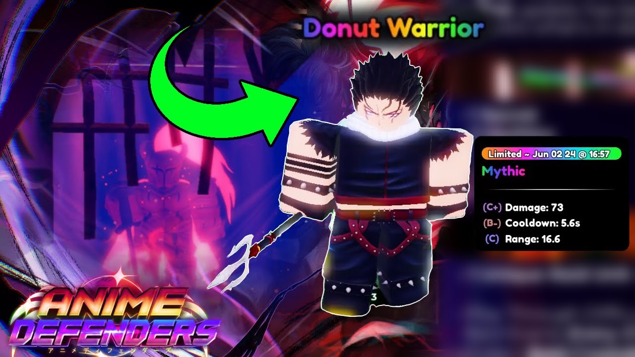 OBTAINING THE NEW LIMITED DONUT WARRIOR SLOW META MYTHIC UNIT! Anime Defenders