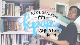 reorganizing my kpop shelves & room! (again) ｡+ * ☆:･ﾟ✧