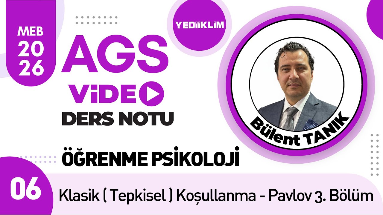 6 - Klasik ( Tepkisel ) Koşullanma - Pavlov 3. Bölüm - Bülent TANIK