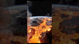 Flying Above a Burning Lava Planet 😳🌋🪐 #space #planet #lava #universe #spacevideo