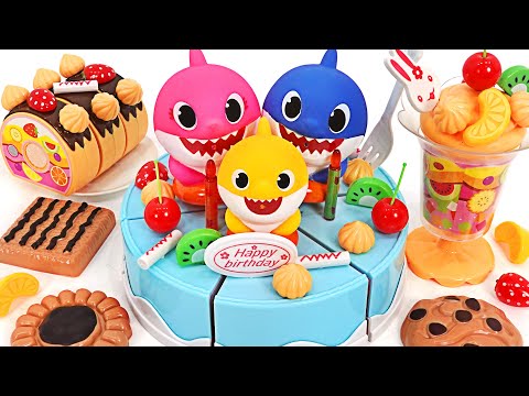 Welcome to Shark Familes Birthday Party~ Baby Shark, Pinkfong <strong>Cake</strong> <strong>making</strong> Play  | PinkyPopTOY