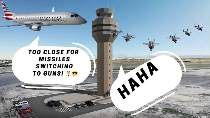 TOO CLOSE FOR MISSILES!! "Group of 6 F-35 passing below"#ATC #REAL #funnyatc