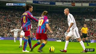 ronaldinho \& messi masterclass el clasico 2005