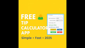 Best Tip Calculator App 2025 | Simple, Fast & Free Bill Splitter