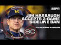 Breaking: Michigan &amp; Jim Harbaugh accept 3-game suspension, Big 10 hearing cancelled | SportsCenter