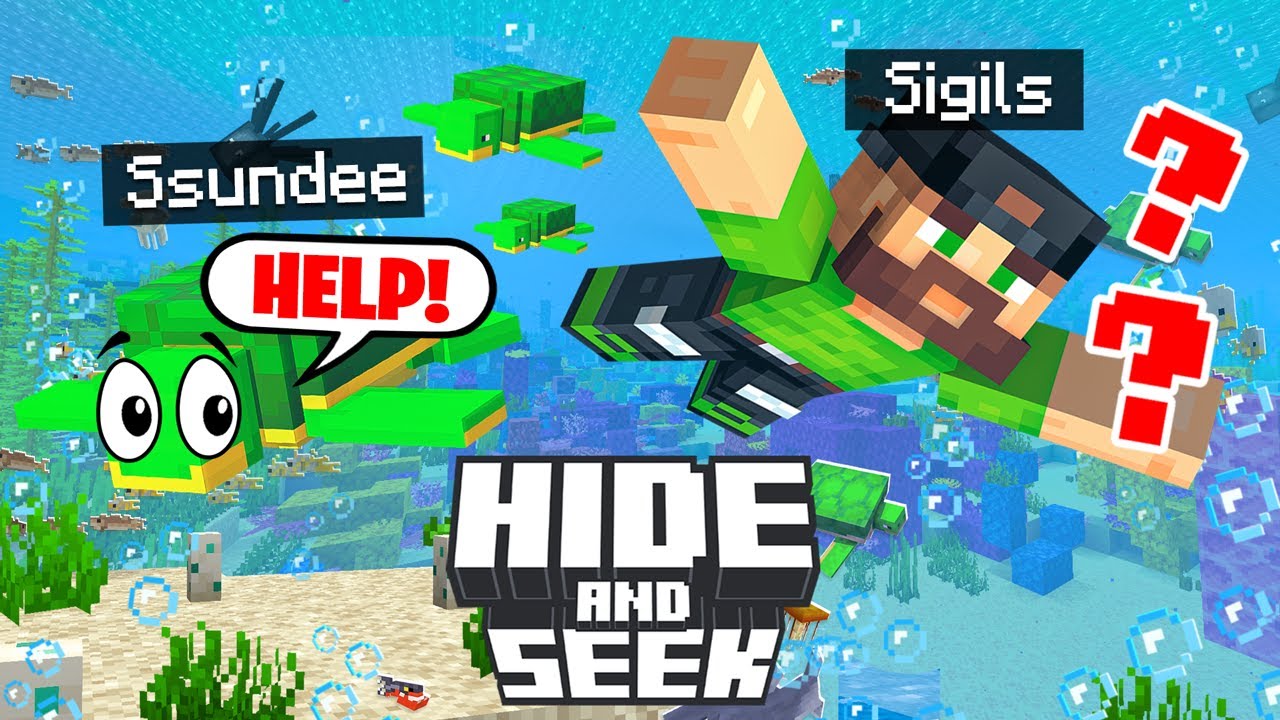 MORPHING as FISH in Minecraft Hide and Seek (Poor Biffle)