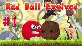 Несносный Красный шар спасает деревню #1. Red Ball Evolved. screenshot 1