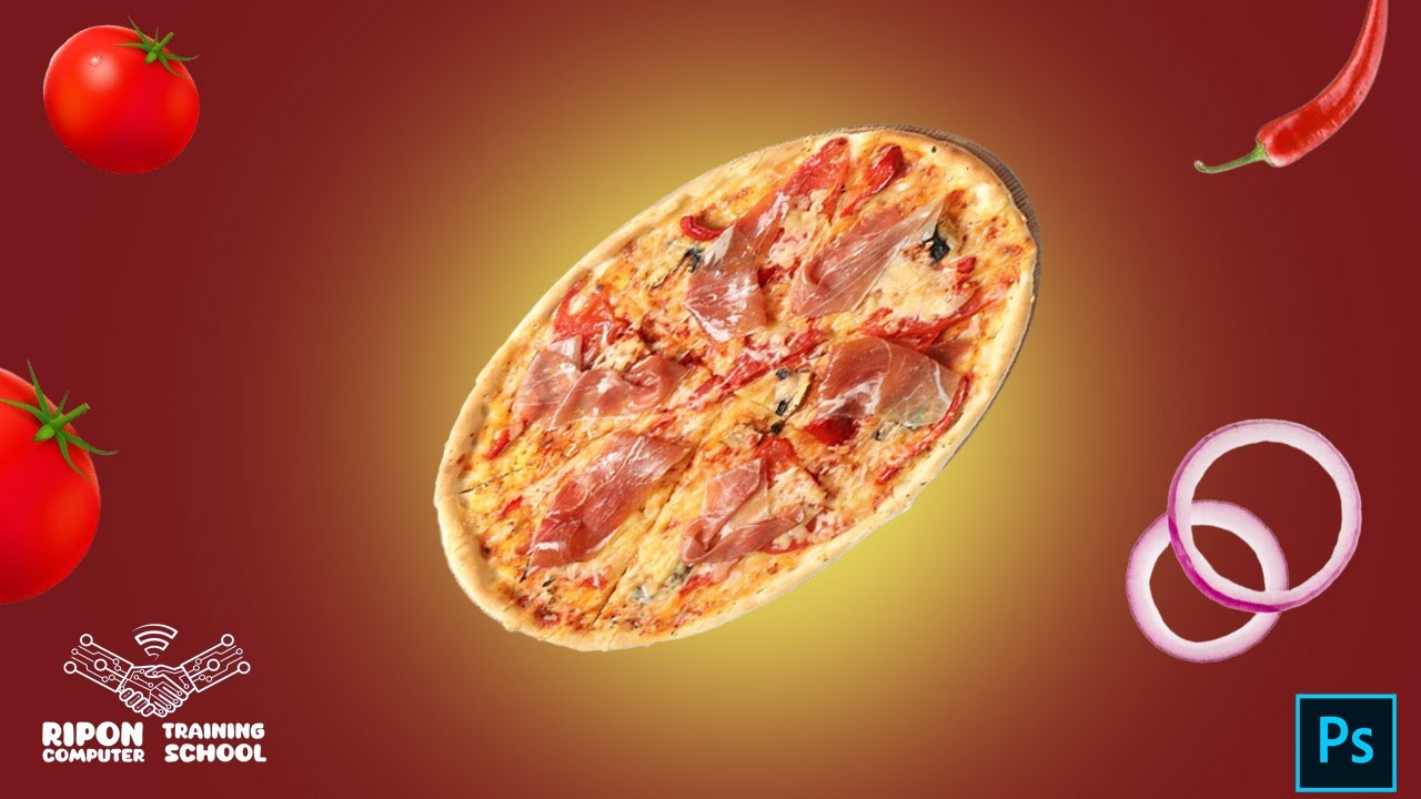 Pizza Poster Design | Adobe Photoshop | Ripon Computer Training School  