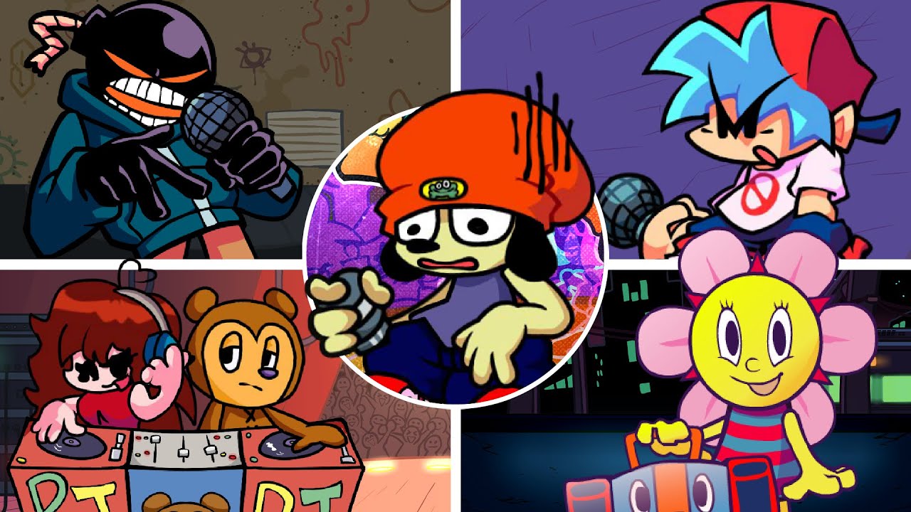 Friday Night Funkin': Funk-Town Rappin' Demo Full Showcase | PaRappa the Rapper x FNF Mod