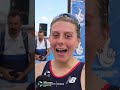 Olivia Mathias lit up the Roker Beach crowd leading the swim and bike at #WTCSSunderland #shorts