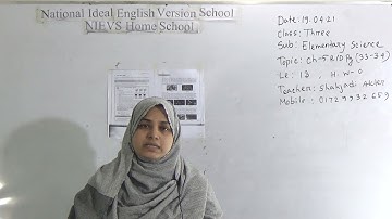 Class: Three, Subject: Elementary Science (Lecture- 13), Topic: Ch-5, R/D Pg (33-34)