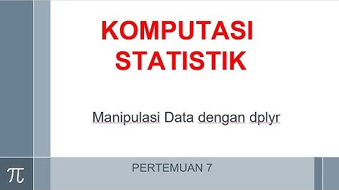 Manipulasi Data dengan dplyr