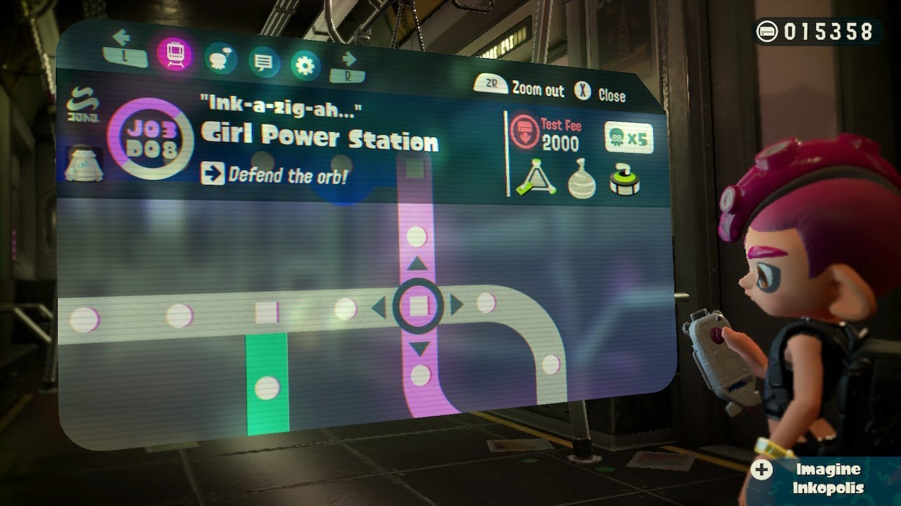 Splatoon 2 Octo Expansion completing Girl Power Station with stick