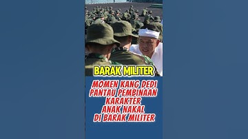 Momen Dedi Mulyadi Pantau Pembinaan Anak di Barak Militer #militer #dedimulyadi #jawabarat #tni
