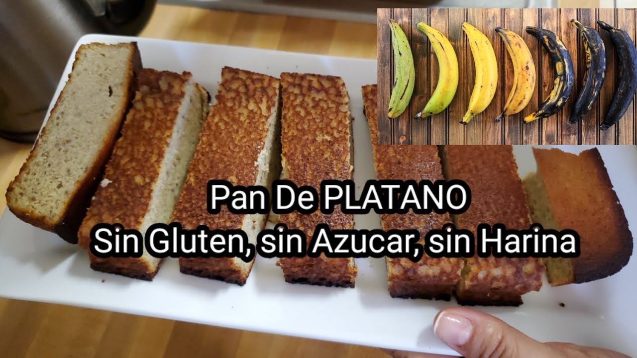 PAN DE PLATANO, SIN AZUCAR, SIN HARINA, SIN GLUTEN, SALUDABLE APTO PARA DIABETICOS/BIZCOCHO/QUEQUE