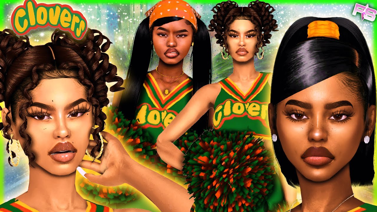 Clovers Cheerleaders 💚🧡 CC FOLDER & SIM DOWNLOAD Sims 4 CAS YouTube