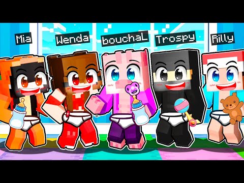 10 KAMARÁDŮ na JEDNOM ŠKOLKA BLOCKU v Minecraftu!