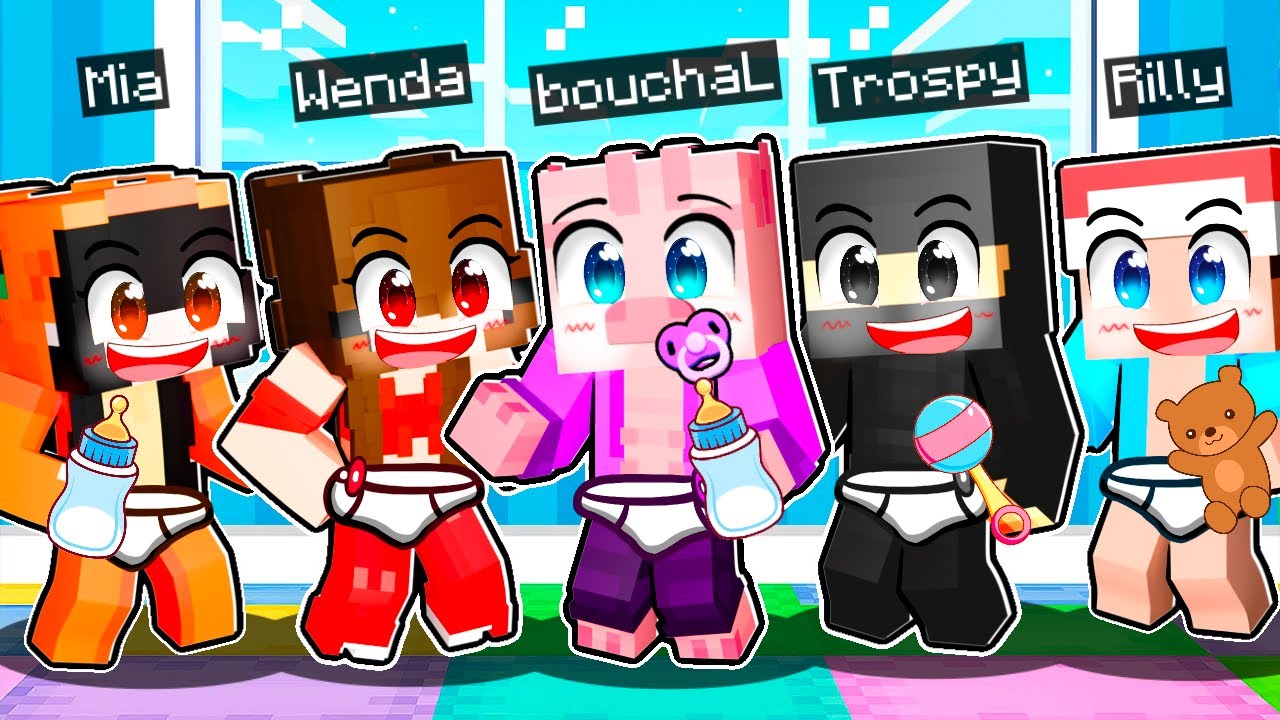 10 KAMARÁDŮ na JEDNOM ŠKOLKA BLOCKU v Minecraftu!