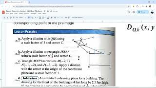 Saxon Geometry Lesson 84 Video: Dilations