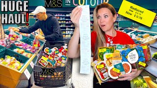 Only buying REDUCED ITEMS from M&S! 😮 HUGE food haul!