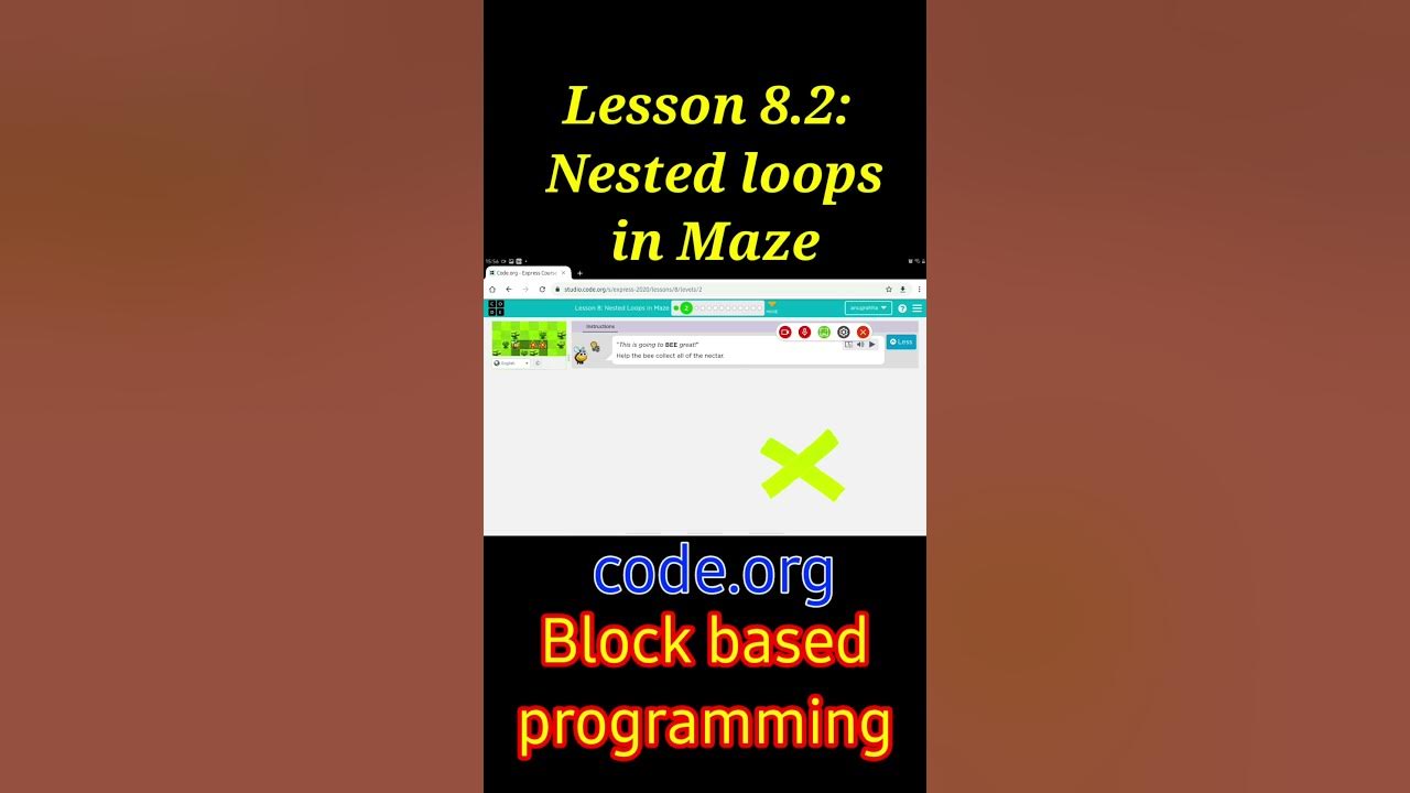 Lesson 8.2: Nested loops in maze - YouTube