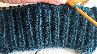 How to knit the Fisherman's Rib using knit stitches only. No purling! (Onerow repeat)  So Woolly