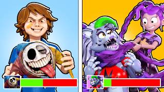 Poppy Playtime VS FNAF Animatronics! with Healthbars