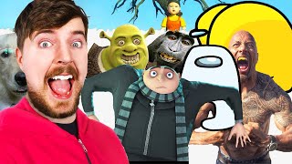 456,000 Squid Game In Real Life But With Amogus, Gru, Rock, Shrek