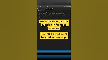 How to reverse a string word by word in javascript #shorts #javascript #javascriptinterview #coding