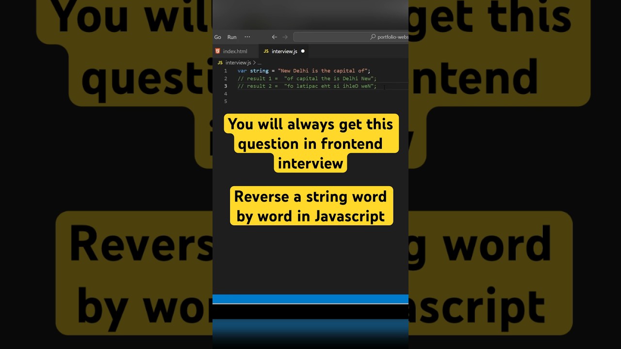 How to reverse a string word by word in javascript 