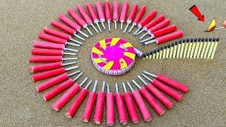 Diwali Sticky Bijali Crackers Vs MatchstickChain Reaction Dominos | Crackers Amazing #firecracker