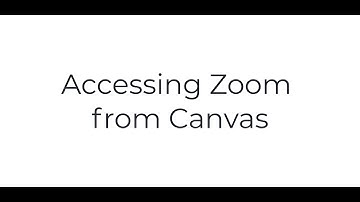 Accessing Zoom from Canvas Student