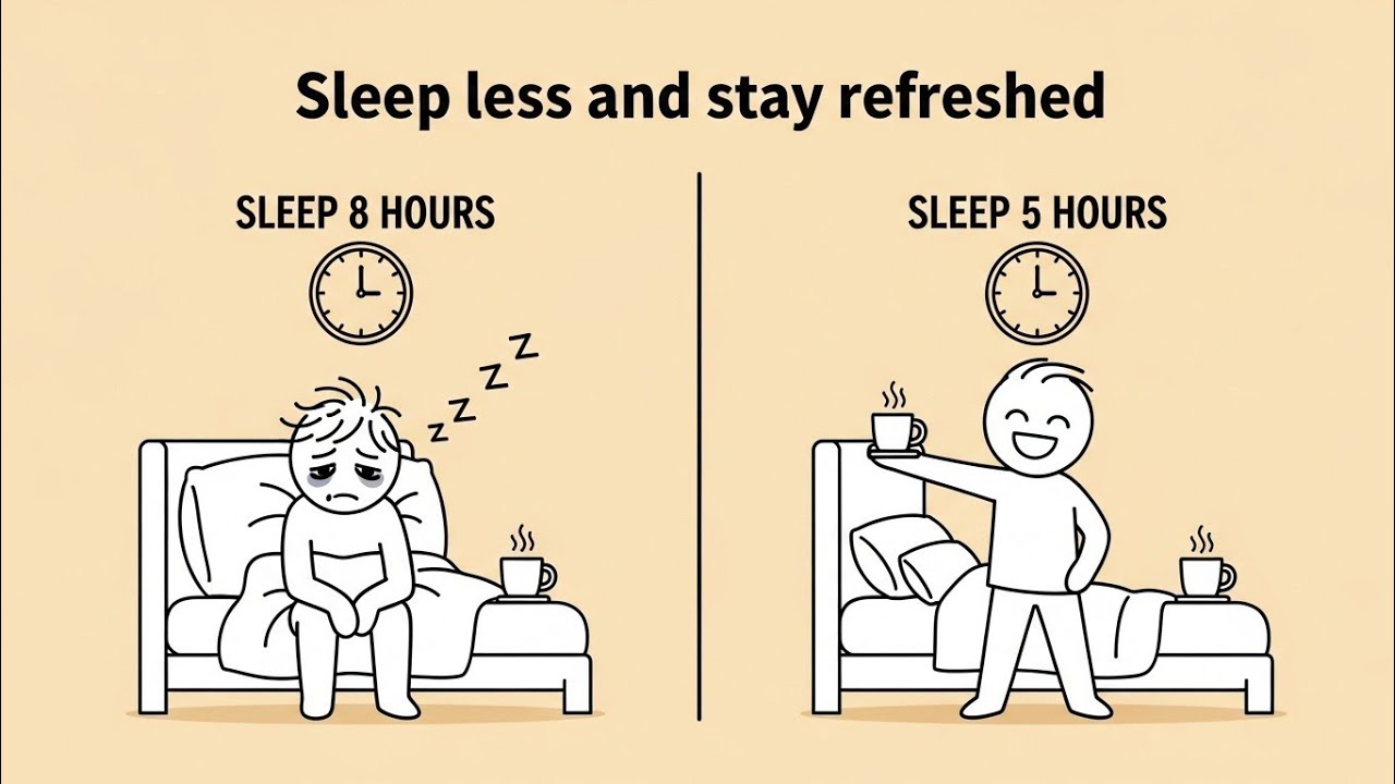 How to Get Less Sleep but Wake Up Refreshed Every Morning - YouTube